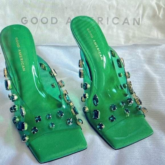 Good American Shoes Good American Jeweled Emma Slip Heel Poshmark
